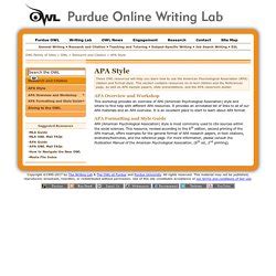 Documents similar to purdue owl_ apa formatting and style guide. Summer 2013: ENG 107 | Pearltrees