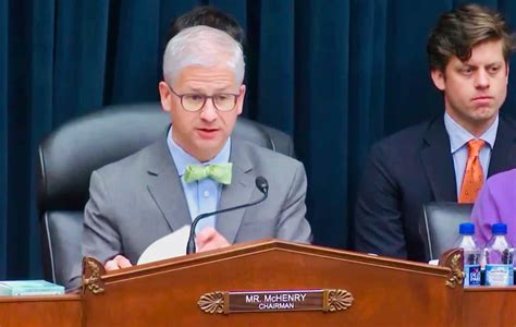 Congressman Patrick Mchenry Comments On Markup Meeting Legislation