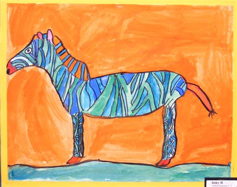 Suffield Elementary Art Blog Complimentary Colored Animals Inspired