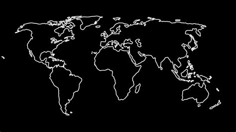 World Map Black And White With Countries Interactive