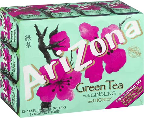 Arizona Green Tea With Ginseng And Honey 340ml Cans X 12 Pack Amazon