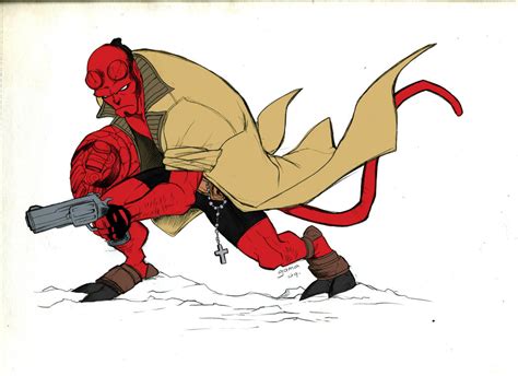 Hellboy Sketch By Romax25 By Therandomizedguy On Deviantart