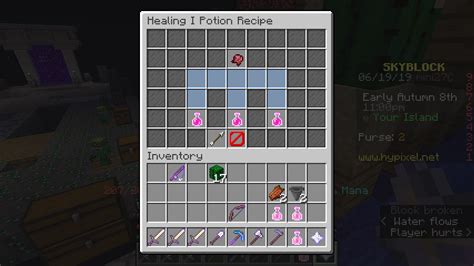 First, open your brewing standso that you have the brewing stand menu that looks like this: healing potion? | Hypixel - Minecraft Server and Maps