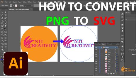 How To Convert An Image From Png To Svg Using Adobe Illustrator Very