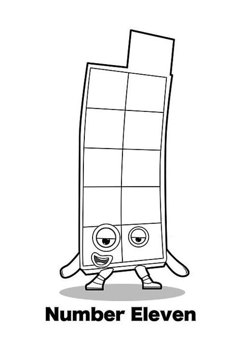 Number Blocks 14 Coloring Pages
