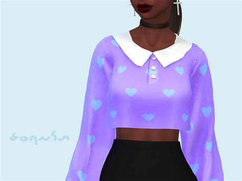 The Sims Resource Collared Crop Top