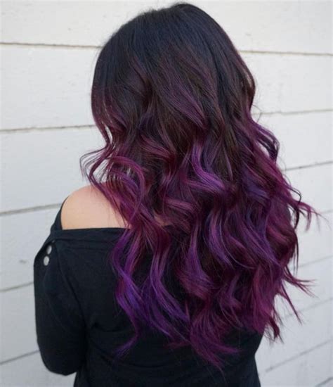 35 Cute And Crazy Hair Color Ideas For Long Hairs Bafbouf Purple Balayage Balayage Hair