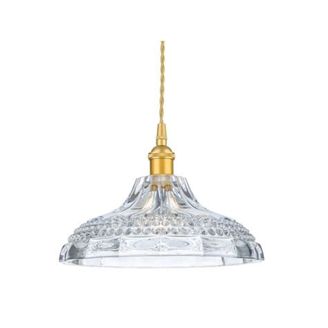 Firstlight Wiltshire Large Ceiling Pendant Light In Satin Gold With Clear Decorative Glass