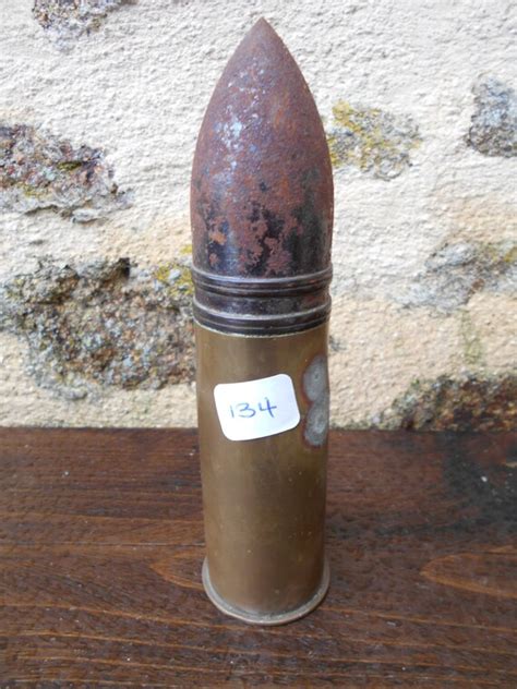 Vintage Artillery Brass Shell Shell Casing 134