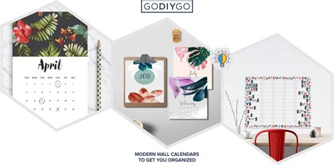 31 Modern Wall Calendars To Get You Organized Godiygocom