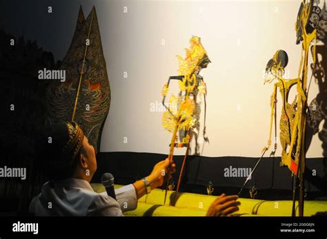 Wayang Kulit Show From The Java Area In Indonesia There Are Several