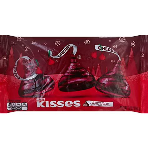 Hersheys Kisses Milk Chocolate Filled With Cherry Cordial Creme 10 Oz