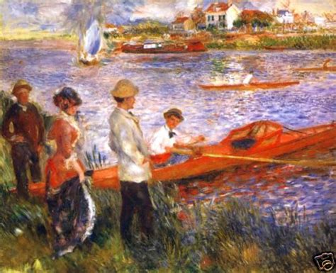 Pierre Auguste Renoir Oarsmen At Chatou 24 Inch Large Canvas