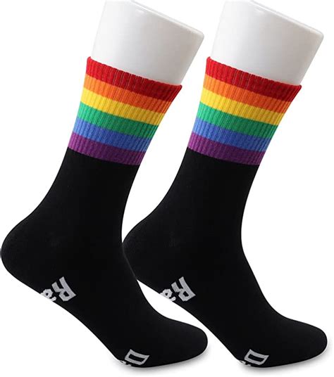 Pofull 2 Pairs Gay Pride Socks Lgbt Pride Day T For Men Women In A World Full Of Darkness Be