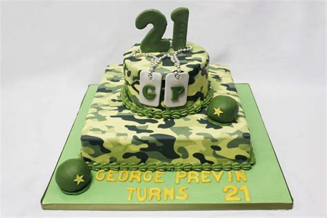 Army cake this is a vanilla sponge cake, covered with chocolate b.c and some green b.c. 21st Birthday Cake Designs By Talented Bakers | Recommend.my