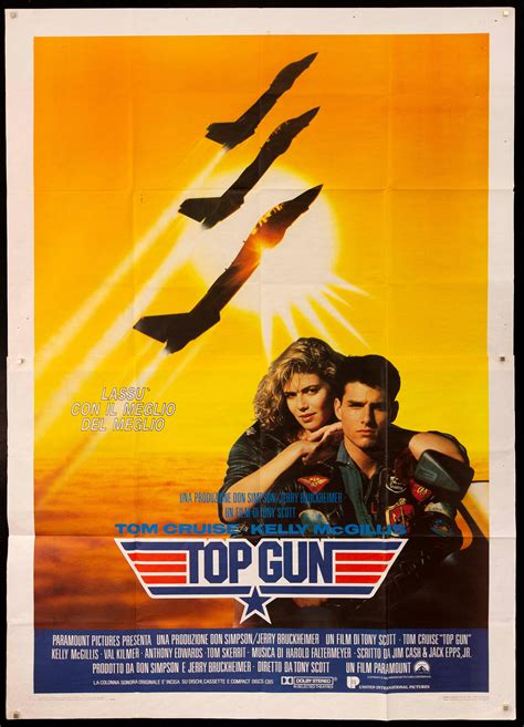 Top Gun Movie Poster 1986 Italian 4 Foglio 55x78