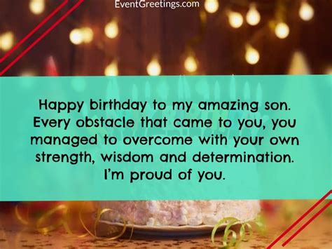 65 Best Birthday Wishes For Son With Images Events Greetings