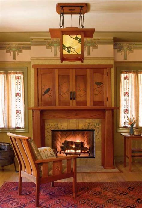 The Revival Of Arts And Crafts Arts And Crafts House Fireplace