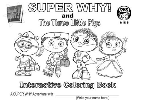 Alpha pig e uper why jack beantalk principea preto uper reader team augura buon compleanno uper reader team wonder red alpha pig whyatt beantalk principea pea ecco un'altra foto di super why a colori di alpha pig in azione. Super Why and the Three Little Pigs Interactive Coloring Book