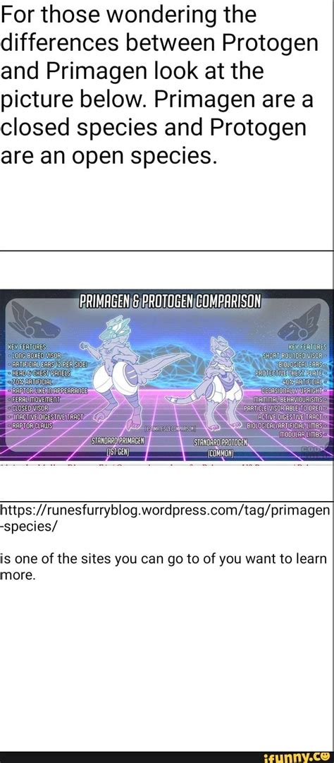 For Those Wondering The Differences Between Protogen And Primagen Look