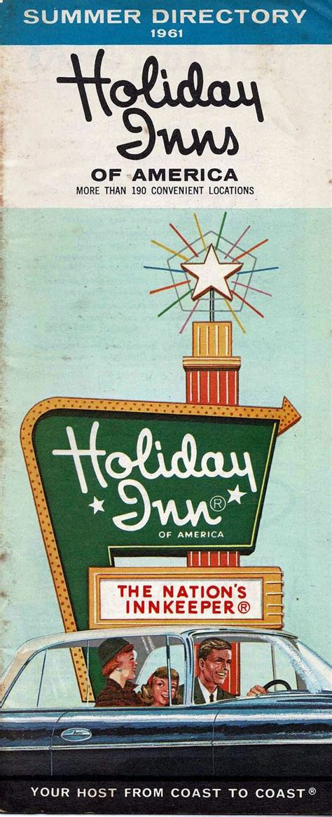 Holiday Inn Directory Summer 1961 Holiday Inn Vintage Ads 1950s