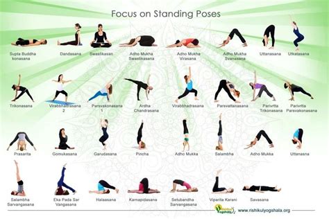 Standing Yoga Poses For Beginners Yoga Poses Names Yoga Poses For