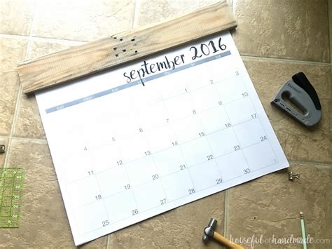 For the numbers themselves on the advent calendar, i used a past printable that i made because i just. DIY Giant Rustic Wall Calendar with Printable - a Houseful ...