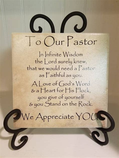 I believe that is because that is the anniversary of when our pastor came to our church. 6x6 Thin Tile Plaque Pastor Appreciation gift Art Decor ...