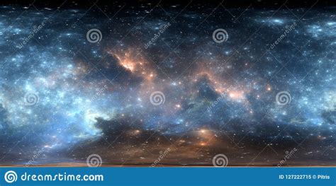 360 Degree Space Nebula Panorama Equirectangular Projection