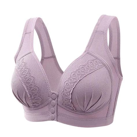 Gersome Front Closure Bras For Women No Underwire Padded Wireless