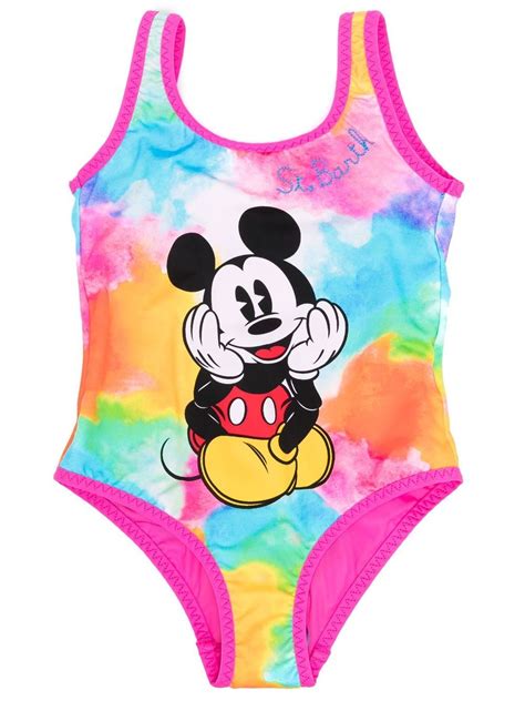 Mc2 Saint Barth Teen X Disney Minnie Mouse Swimsuit In Pink Modesens