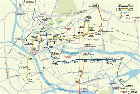 Subway Map Of Guangzhou Maps Of Guangzhou