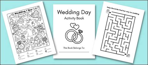 Free Wedding Activity Pages For Kids Printable Book