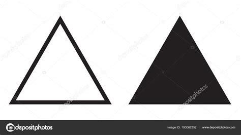 Equilateral Triangle Icon Vector Line Triangle Stock Vector Image By