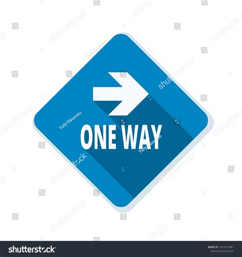 One Way Right Arrow Sign Illustration Stock Vector Royalty Free