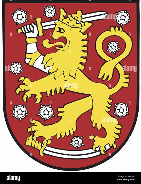 Heraldry Coat Of Arms Finland National Coat Of Arms Symbol Stock