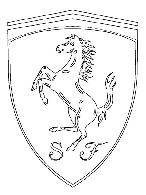 Image à Colorier Logo Ferrari Topcoloriagesfr