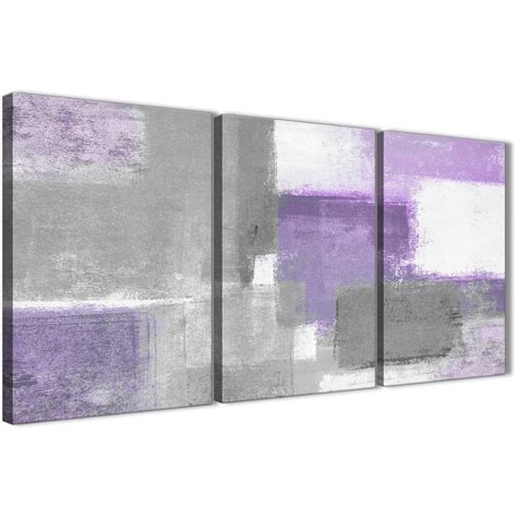 3 Piece Purple Grey Painting Kitchen Canvas Pictures Decor Abstract