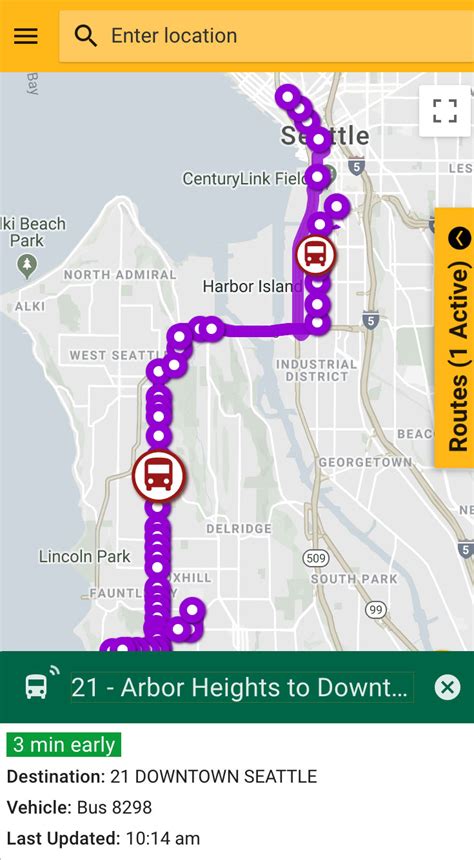 Seattle Public Transportation Trip Planner Transport Informations Lane