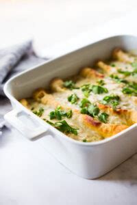 Bake for 20 minutes covered, then 10 more minutes uncovered. White Chicken Enchiladas (or sub Cauliflower!) | Feasting ...