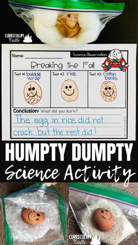 Humpty Dumpty Science Activity | Stem activities kindergarten