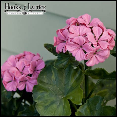 As you prepare to make your purchase, you will want to consider whether you intend to place your new plant indoors or outdoors. Outdoor Artificial Flowers, Faux Geraniums | Hooks and Lattice