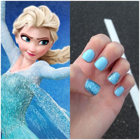 Elsa Inspired Nails ️⛄️💅 Elsa Nails Disney Princess