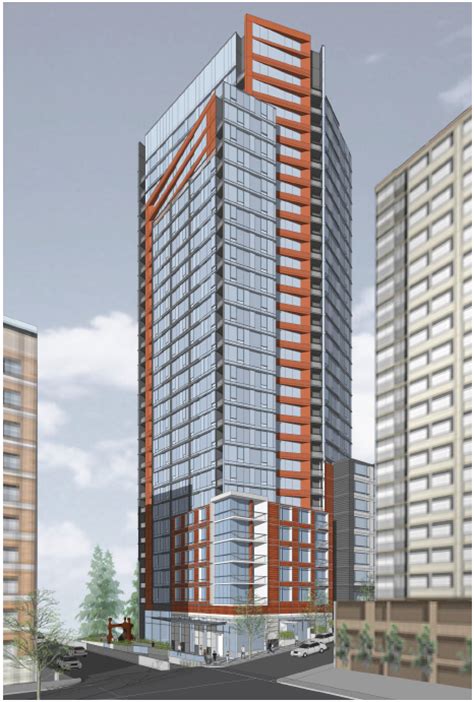 300 Foot First Hill Apartment Tower 4 Story Hilltop Project Come