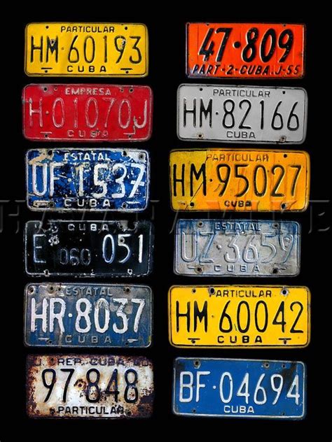 PLAQUES d'immatriculation VINTAGE Havana cigare cubain ...