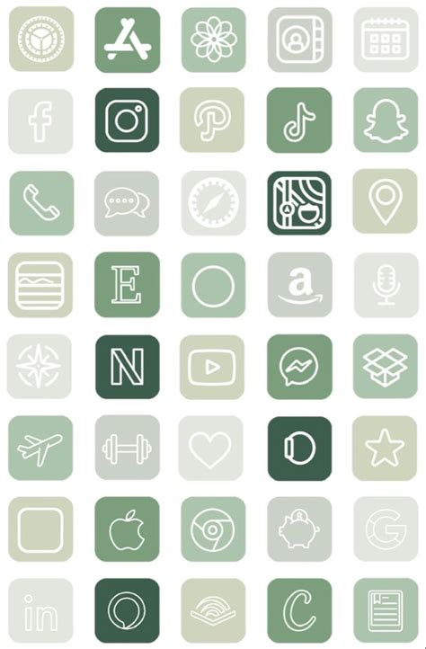 640 Forest Green Aesthetic Ios 14 App Icons Social Media Icons Ios14 121