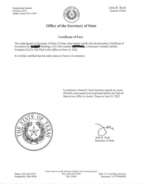 apostille certificate of fact certificate of fact texas