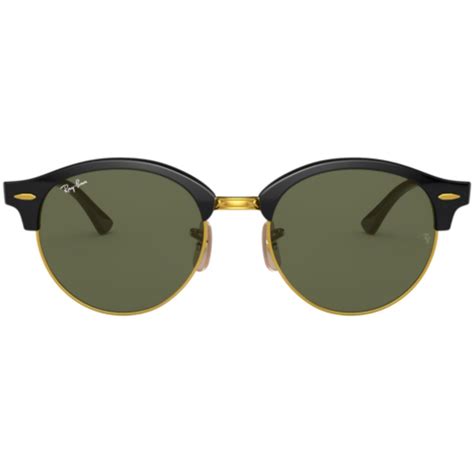 Ray Ban Clubround Retro Mod 60s Sunglasses In Black