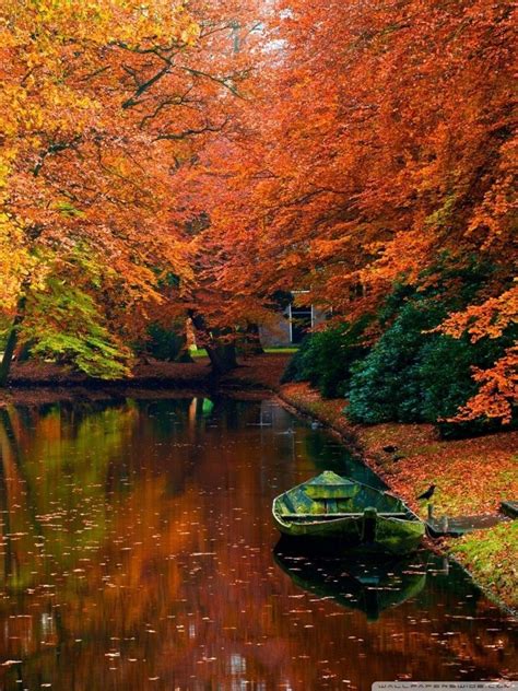 Lake In Autumn Landscape Hd Desktop Wallpaper High Definition