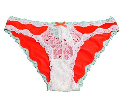 victoria s secret very sexy lace trim cheekini panty small red white lace lingeriesfetish